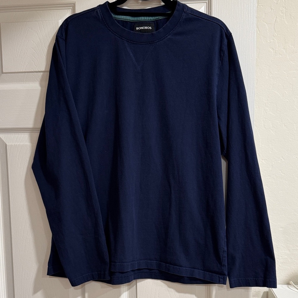 Bonobos Men's Blue Long Sleeve Tee/sweatshirt - Size L